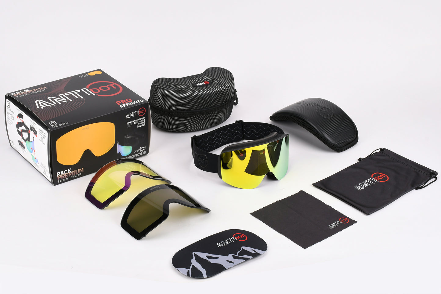 Masque ANTIDOT - Pack PREMIUM - 3 lenses