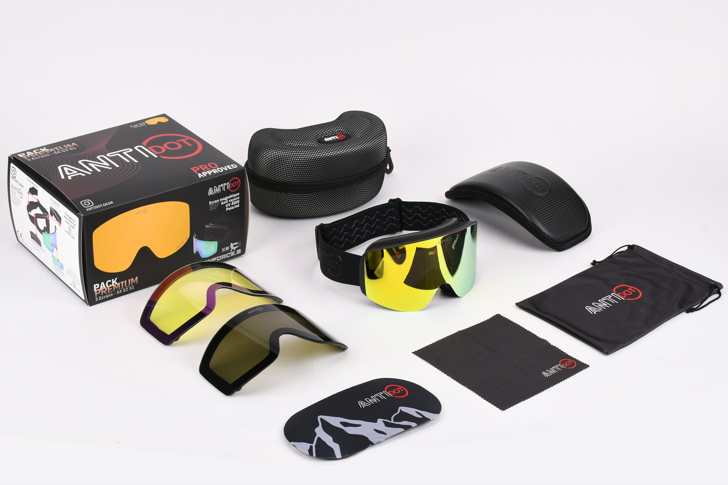 Masque - Pack PREMIUM - 3 lenses : Cat.4 polarized, Cat.2, Cat.1