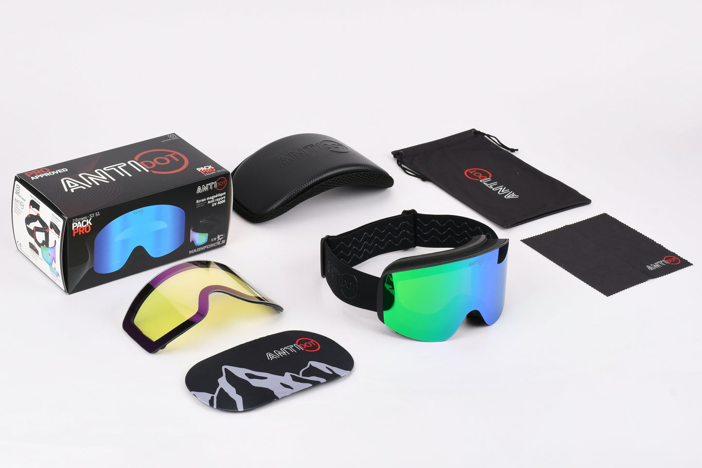 Masque Green Lagoon - Pack PRO - 2 lenses