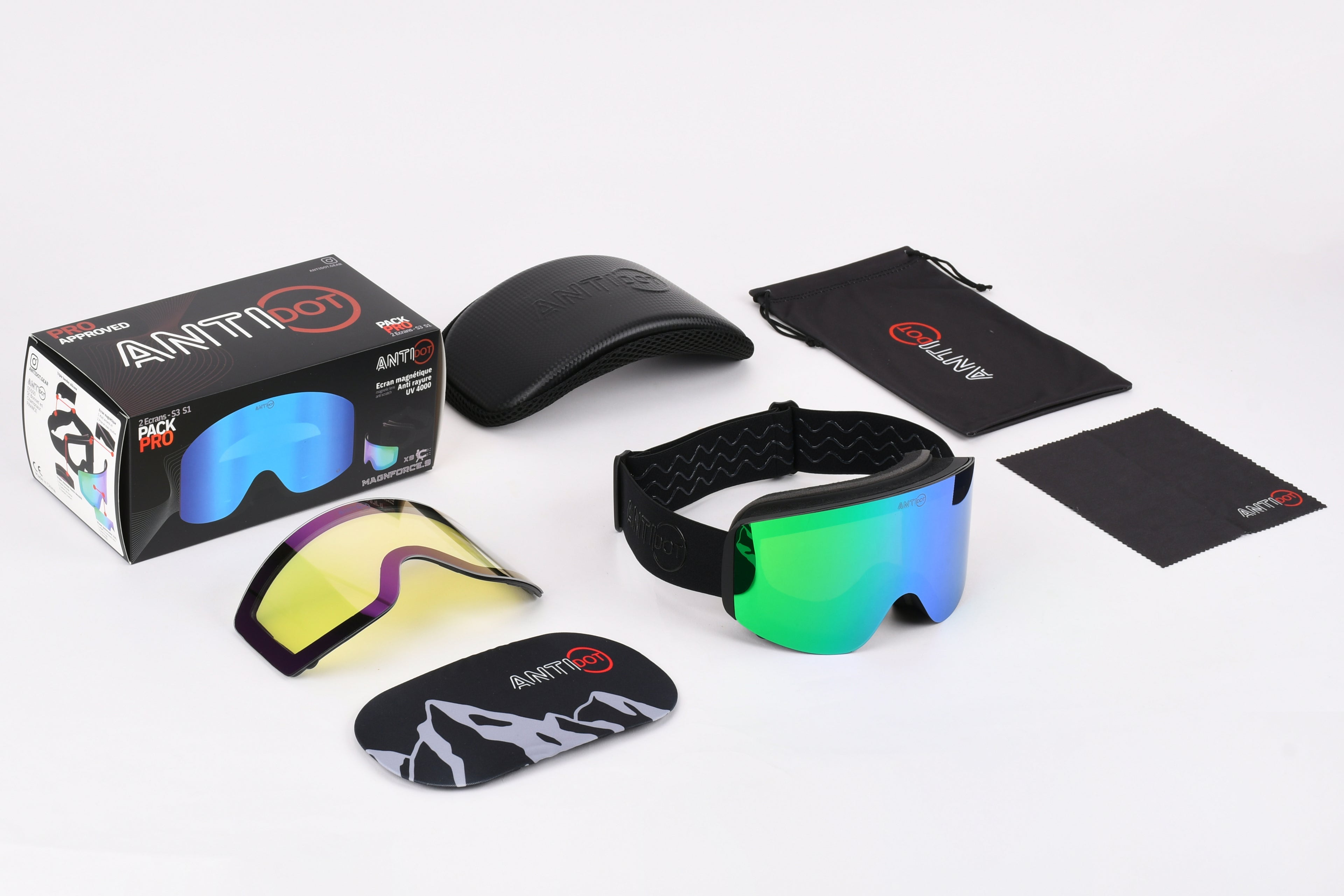 Masque GREEN LAGOON - Pack PRO - 2 lenses : Cat.3, Cat.1