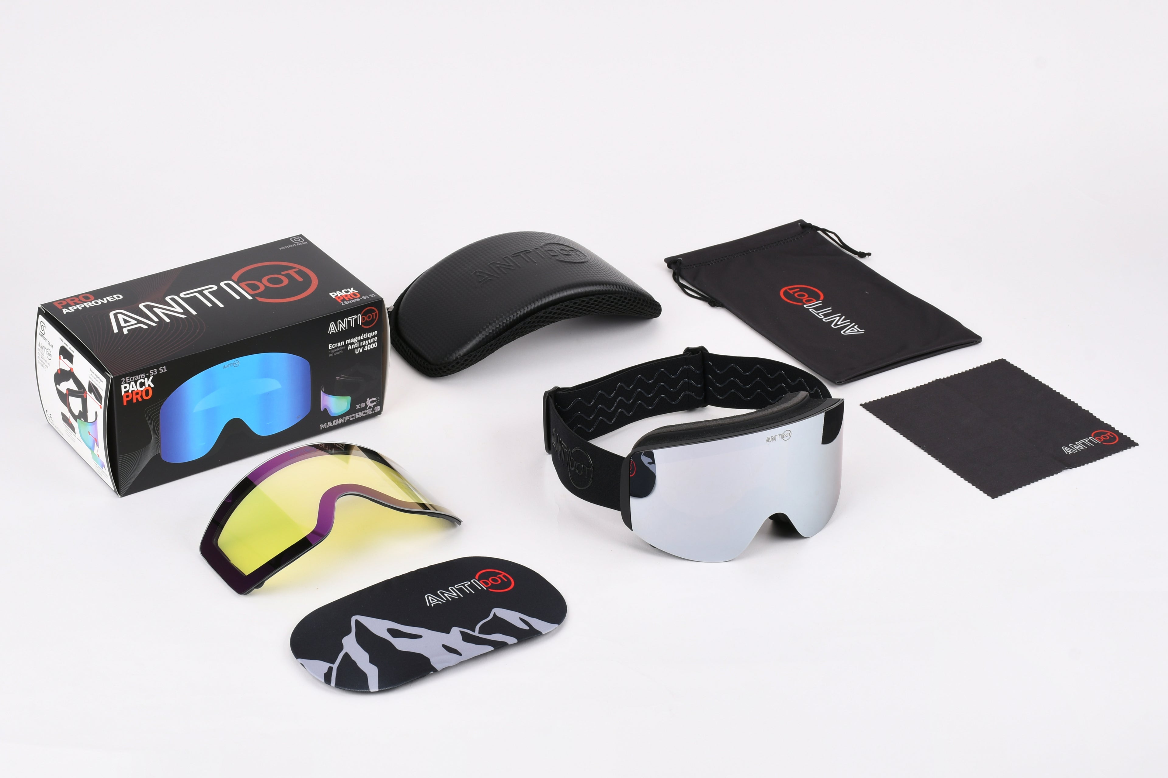 Masque CHROME - Pack PRO - 2 lenses : Cat.3, Cat.1