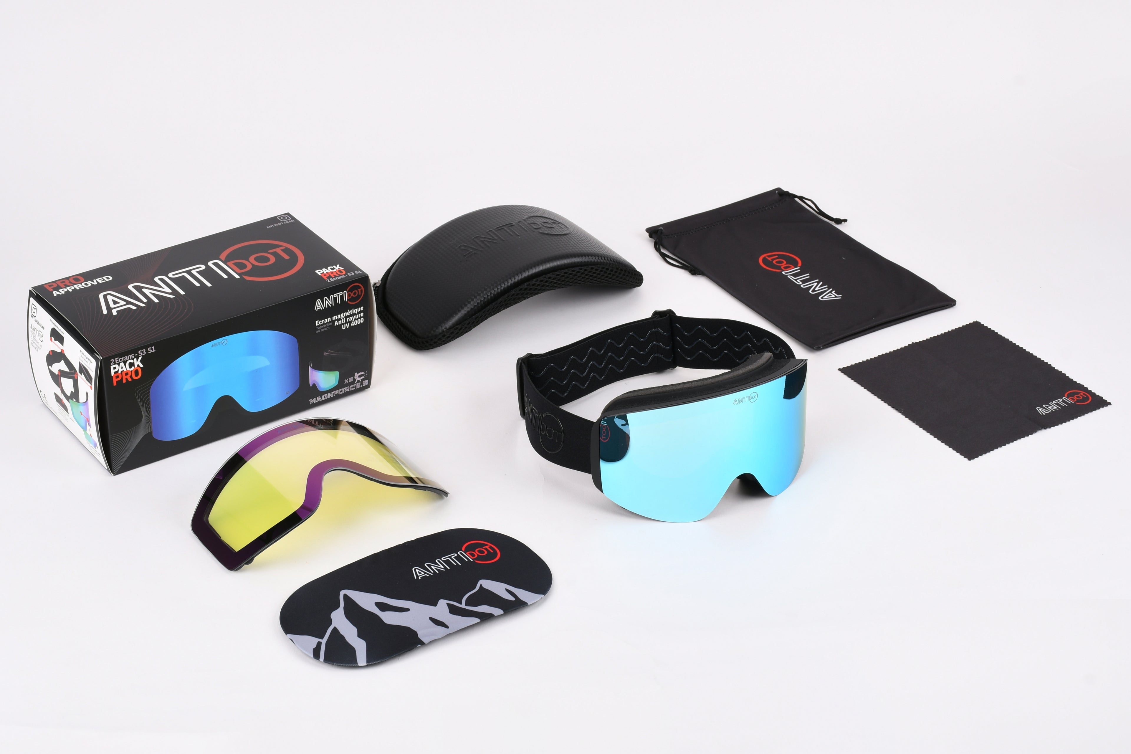 Masque BLUE ICE - Pack PRO - 2 lenses : cat.3, Cat.1